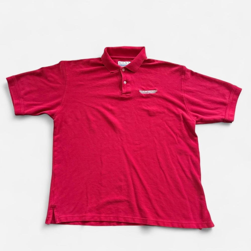 Vintage Red Gulfstream polo shirt made in USA XL